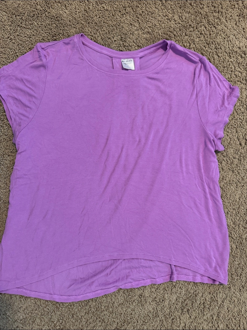 Athleta Lavender Short-Sleeve Crew Tee